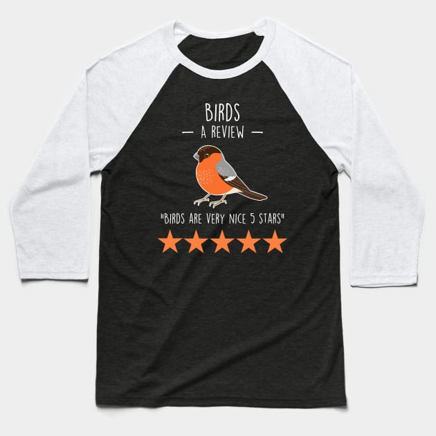 Bird Review Baseball T-Shirt by Psitta